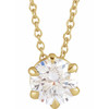 14 Karat Yellow Gold Natural Diamond Solitaire Necklace 3/4 CT, 16-18 Inch - $4,722