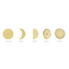 14K Yellow .0025 CT Natural Diamond Crescent Moon Phase Earring