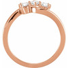 14K Rose 1/3 CTW Lab-Grown Diamond Three-Stone Ring