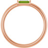14K Rose Natural Peridot Stackable Ring