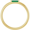 14K Yellow Lab-Grown Emerald Stackable Ring