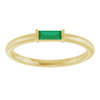 14K Yellow Lab-Grown Emerald Stackable Ring