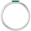 14K White Lab-Grown Emerald Stackable Ring