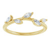 14K Yellow 1/3 CTW Lab Grown Diamond Leaf Ring
