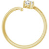 14K Yellow 1/4 CT Lab-Grown Negative Space Ring