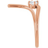 14K Rose 1/4 CT Lab-Grown Negative Space Ring