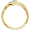 14K Yellow 1/4 CTW Lab-Grown Diamond Two-Stone Ring