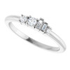 Sterling Silver 1/8 CTW Natural Diamond Stackable Ring