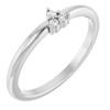 Platinum .04 CTW Natural Diamond Cluster Ring