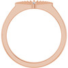 14K Rose .015 CT Natural Diamond Fan Ring