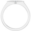Platinum .015 CT Natural Diamond Fan Ring