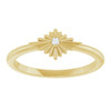14K Yellow .015 CT Natural Diamond Star Ring