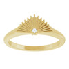 14K Yellow .015 CT Natural Diamond Fan Ring