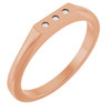 14K Rose .02 CTW Natural Diamond Three-Stone Ring