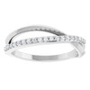 14K White 1/8 CTW Natural Diamond Criss Cross Ring