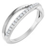 Sterling Silver 1/8 CTW Natural Diamond Criss Cross Ring