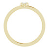 14K Yellow 1/6 CT Natural Diamond Solitaire Bezel-Set Ring