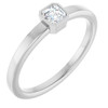 Platinum 1/4 CT Natural Diamond Ring