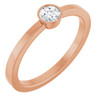 14K Rose 1/5 CT Natural Diamond Ring