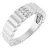 Platinum .04 CTW Natural Diamond Cigar Ring