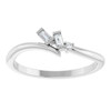 Sterling Silver .06 CTW Natural Diamond Bypass Ring