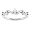 Platinum .07 CTW Natural Diamond Ring