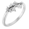 14K White .015 CTW Natural Diamond Floral Ring