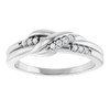 Sterling Silver .07 CTW Natural Diamond Knot Ring