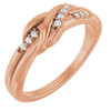 14K Rose .07 CTW Natural Diamond Knot Ring