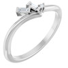 Platinum .06 CTW Natural Diamond Bypass Ring