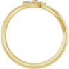 14K Yellow .06 CTW Natural Diamond Bypass Ring