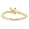 14K Yellow .06 CTW Natural Diamond Bypass Ring