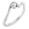 Sterling Silver 1/6 CT Lab-Grown Diamond  Ring