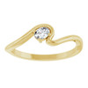 14K Yellow 1/6 CT Lab-Grown Diamond  Ring