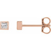 14K Rose 1/6 CTW Lab-Grown Diamond Bezel Earrings