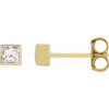 14K Yellow 1/5 CTW Lab-Grown Diamond Bezel Earrings