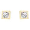 14K Yellow 1/8 CTW Lab-Grown Diamond Bezel-Set Earrings