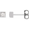 14K White 5/8 CTW Lab-Grown Diamond Bezel-Set Earrings