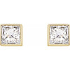 14K Yellow 5/8 CTW Lab-Grown Diamond Bezel-Set Earrings