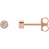 14K Rose 1/8 CTW Lab-Grown Diamond Micro Bezel-Set Earrings