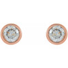 14K Rose 1/8 CTW Lab-Grown Diamond Micro Bezel-Set Earrings