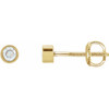 14K Yellow 1/8 CTW Lab-Grown Diamond Micro Bezel-Set Earrings