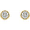 14K Yellow 1/8 CTW Lab-Grown Diamond Micro Bezel-Set Earrings