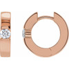 14K Rose 1/4 CTW Lab-Grown Diamond Hinged Huggie Earrings