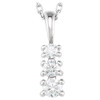 14 Karat White Gold Lab Grown Diamond Necklace 1/3 CTW, 18 Inch - $933