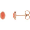 14 Karat Rose Gold Natural Pink Coral Earrings |$369