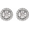 14K White 1 5/8 CTW Lab-Grown Diamond Halo-Style Earrings