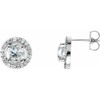 14K White 2 1/3 CTW Lab-Grown Diamond Halo-Style Earrings