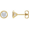 14K Yellow 1 CTW Lab-Grown Diamond Cocktail-Style Earrings