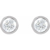 14K White 1 1/2 CTW Lab-Grown Diamond Cocktail-Style Earrings